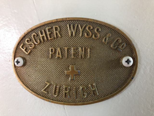 EscherWyss Patent Schild